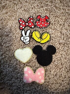 Disney character Patch Set - Pink, Red, Yellow, White, Black